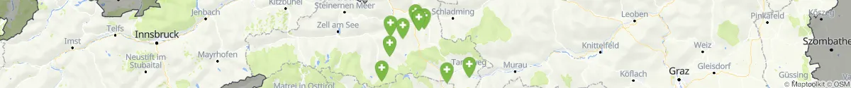 Kartenansicht für Apotheken-Notdienste in der Nähe von Unternberg (Tamsweg, Salzburg)
